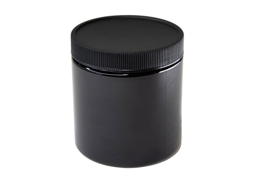 Black PET Jar w/ Lid